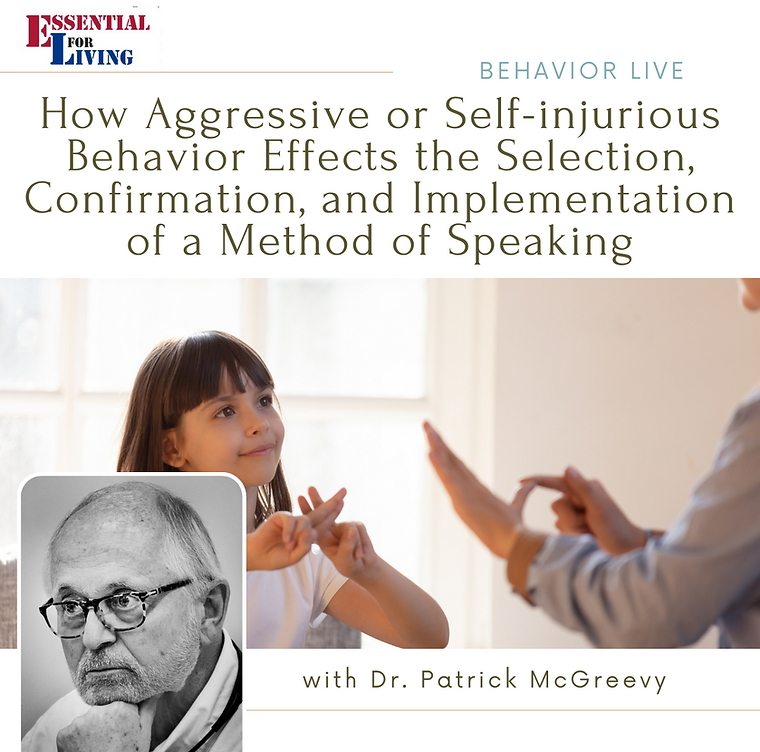 How Aggressive or Self-Injurious Behavior Effects the Selection of a Method of Speaking